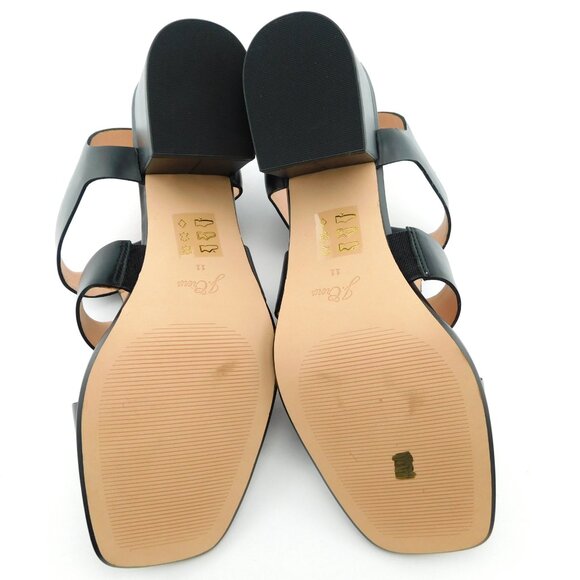 Unworn J. CREW Black Leather Block Heel Sling Back Caged Sandals 11 - Picture 7 of 8